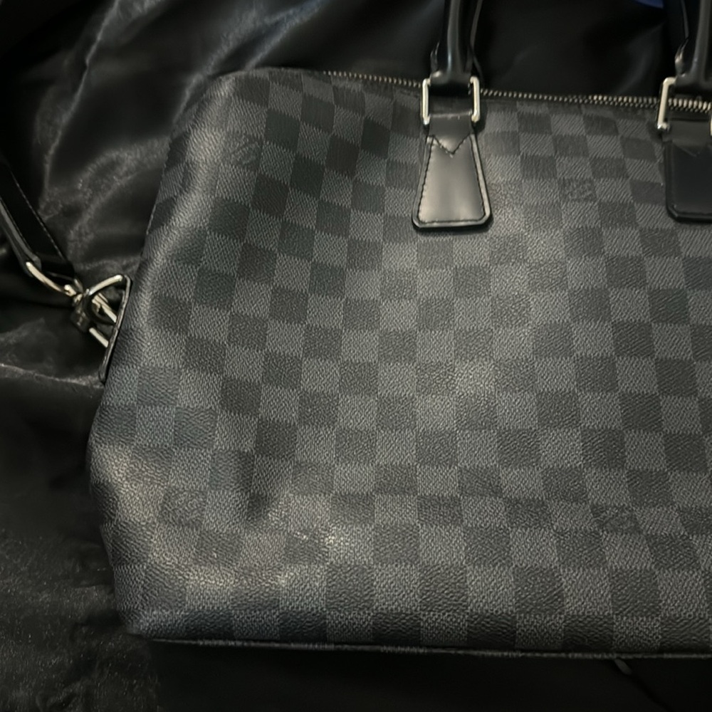 Luxury Black Checkered Men's Bag - Picture 6 of 7